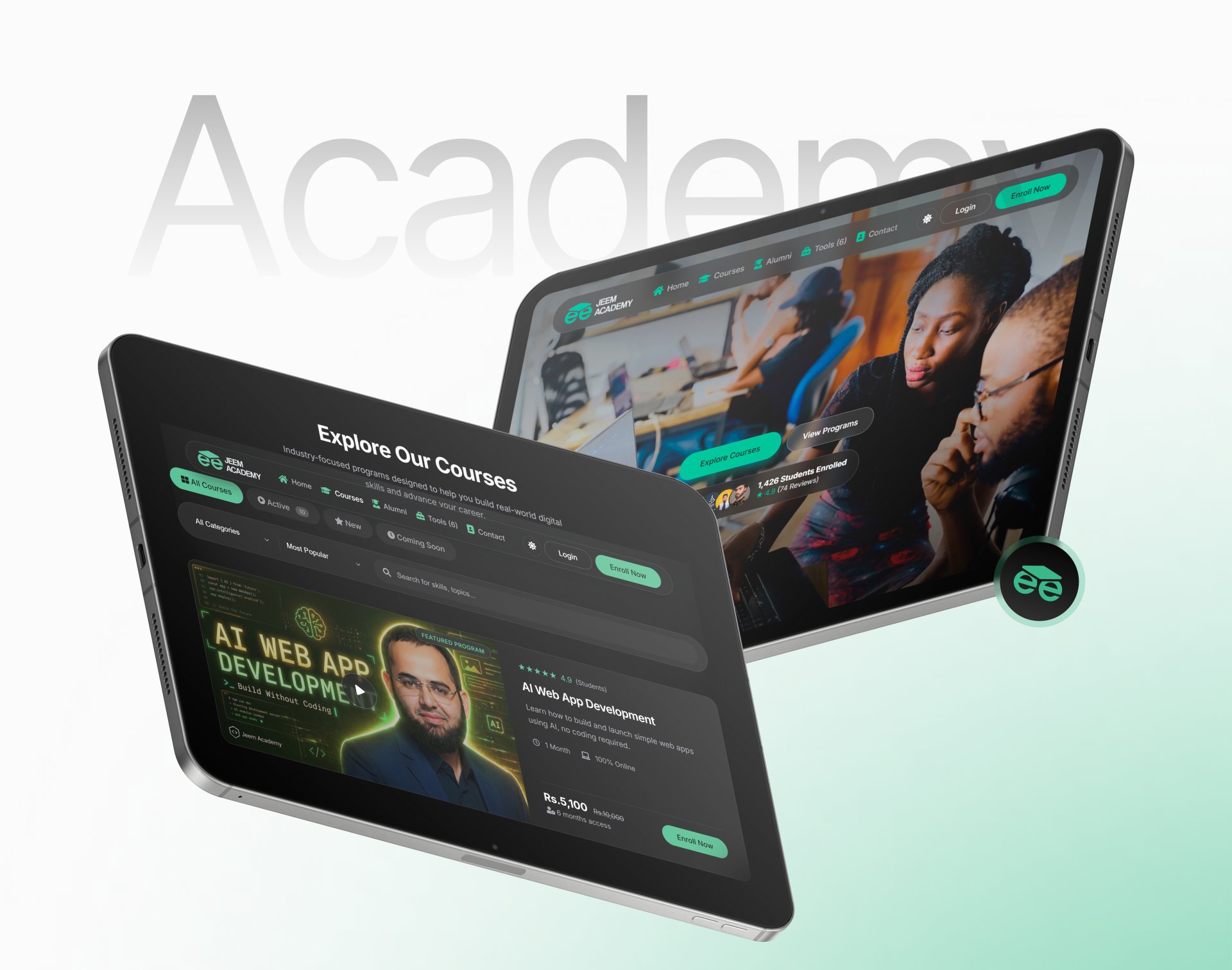 Custom Website Development For Jeem Academy