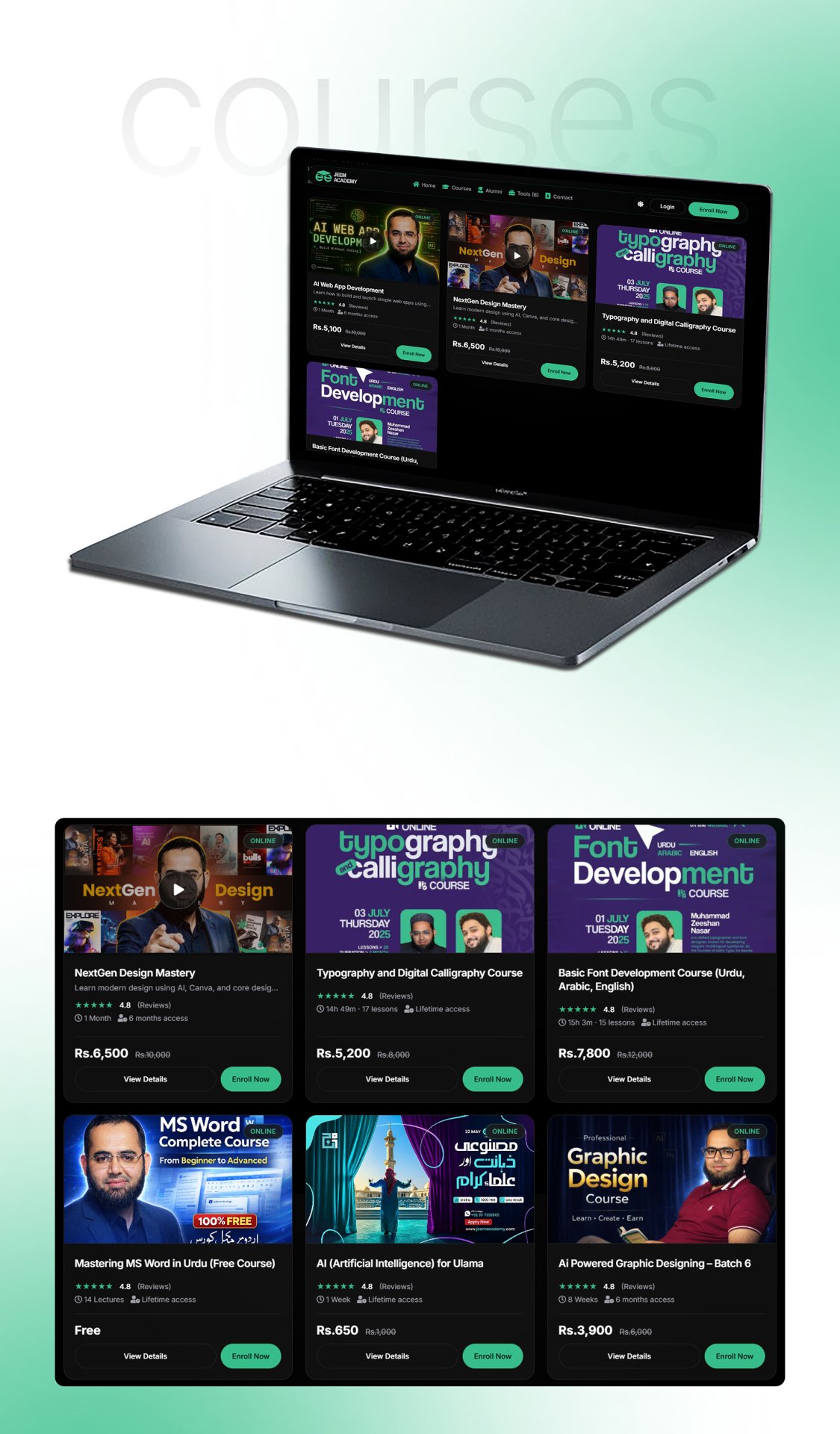 Custom Website Development For Jeem Academy — 3