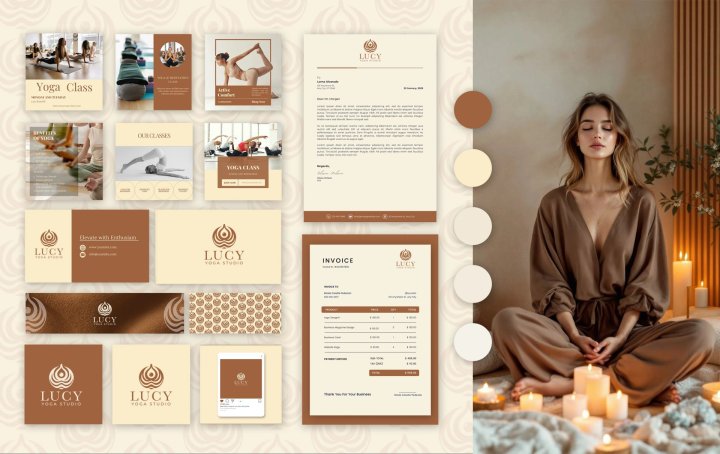 We will design a luxury logo, complete branding kit, and social media identity